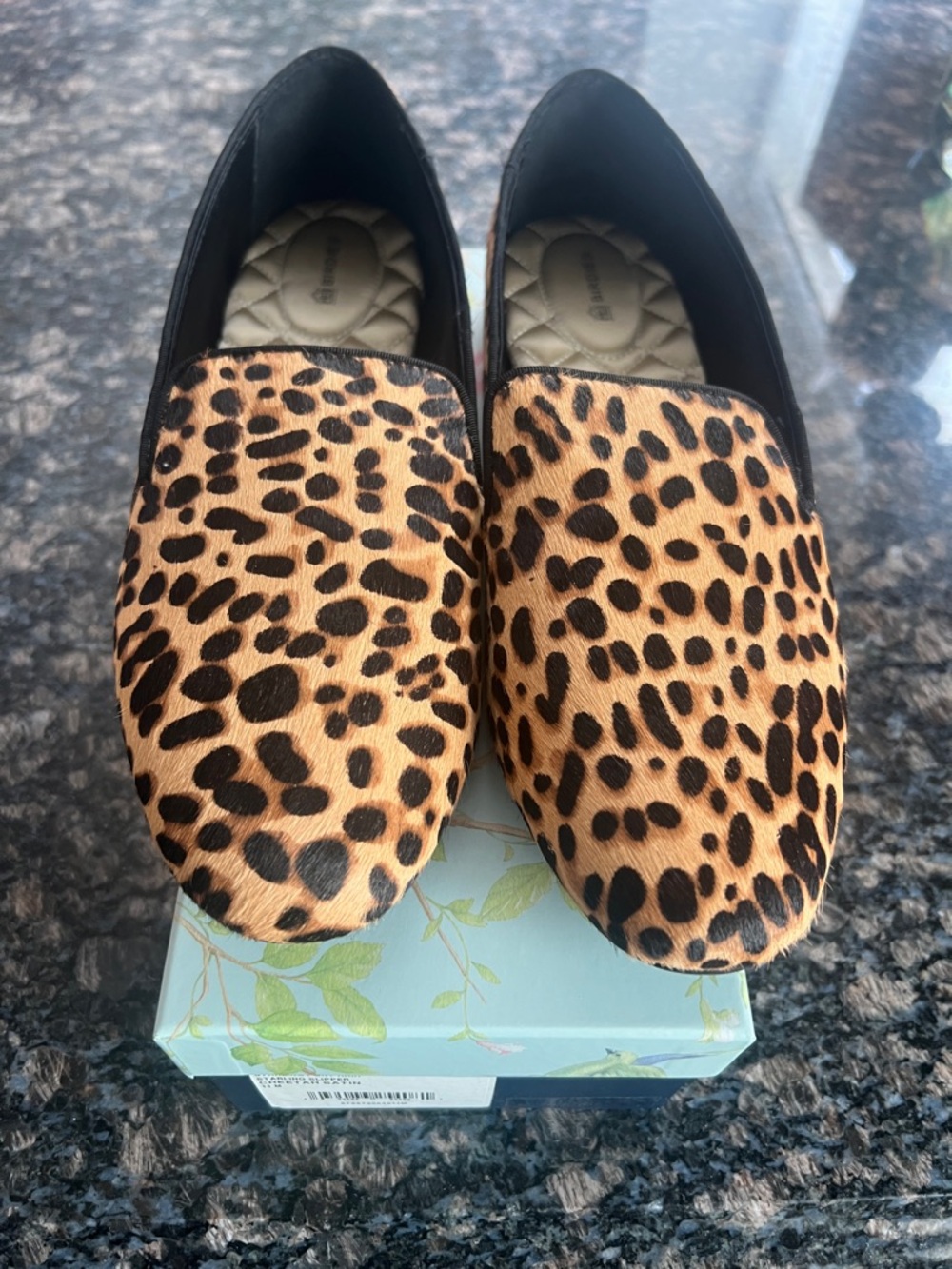 Birdies Leopard Print Loafers in Tan and Black